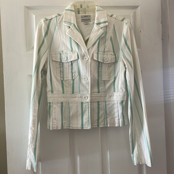Vintage Guess Jeans stretch Stripe Blazer Jacket - Picture 10 of 11
